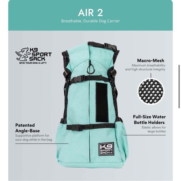 K9 Sport Sack Gray Air 2 | The Original Backpack Dog Carrier - Large - Picture 13 of 14
